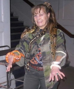 Sue covered in Snakes again - Many childrens entertainers in one go!