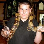 Tom with 3 snakes